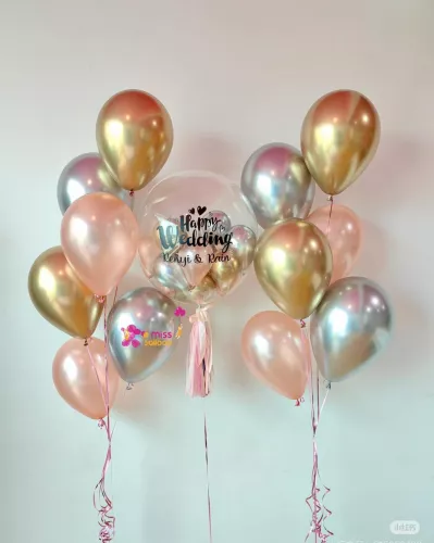 Bubble Balloon Twin Sets | Chrome Gold & Silver