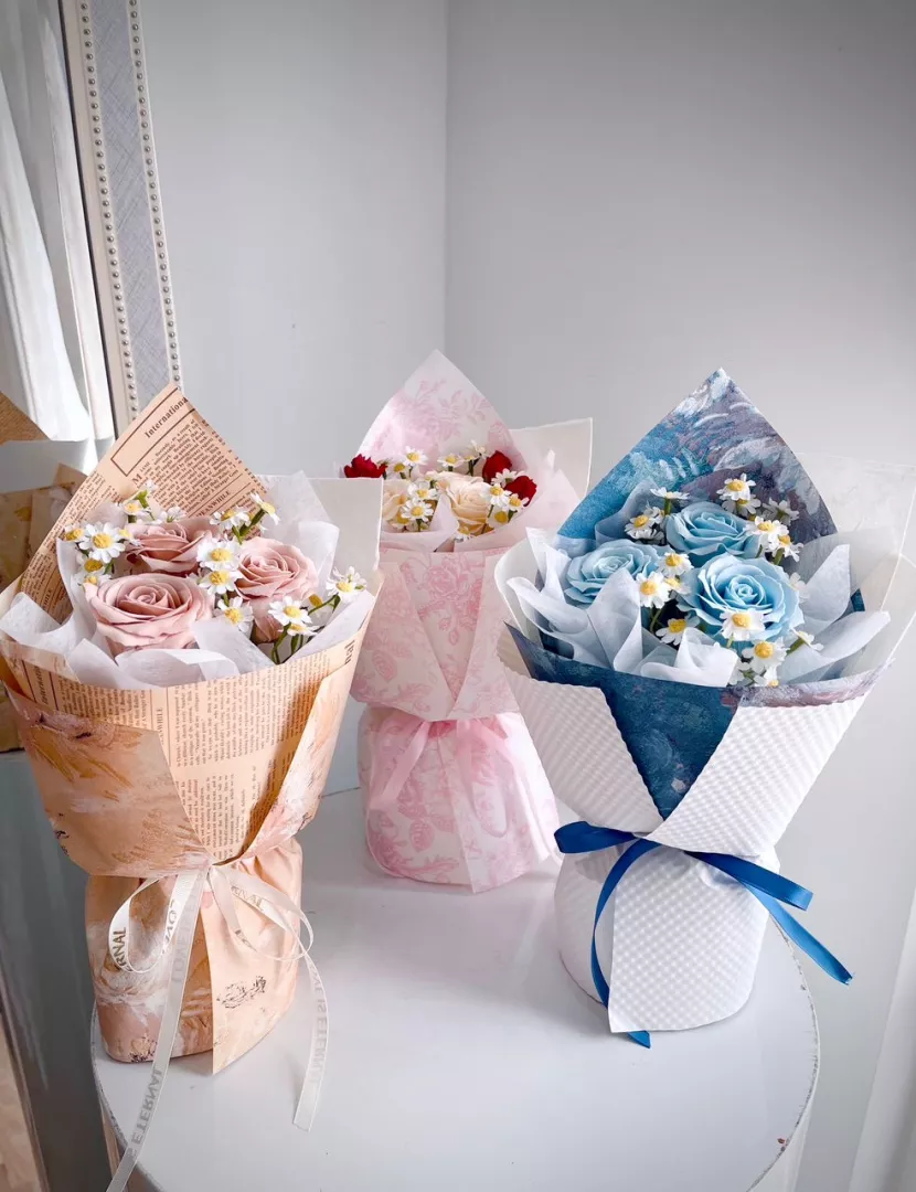 Vintage Soap Flower Bouquet