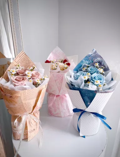 Vintage Soap Flower Bouquet