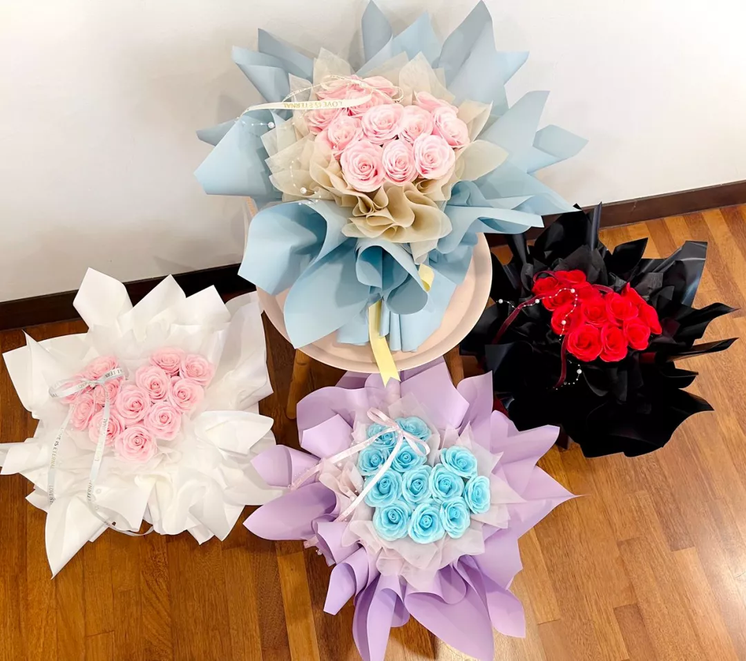 Pure Love Heart Soap Flower Bouquet