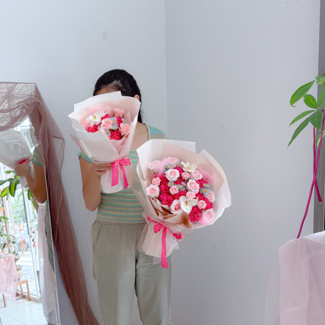 Soap Flower Bouquet | Pretty in Pink