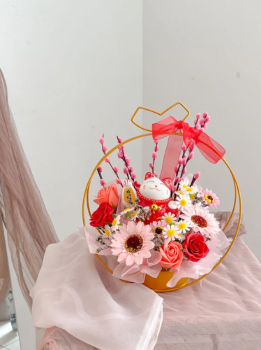 Congratulatory Soap Flower Box | Pinky Lucky Cat box
