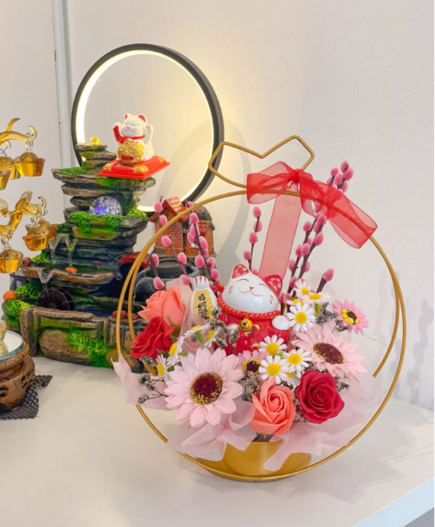 Congratulatory Soap Flower Box | Pinky Lucky Cat box