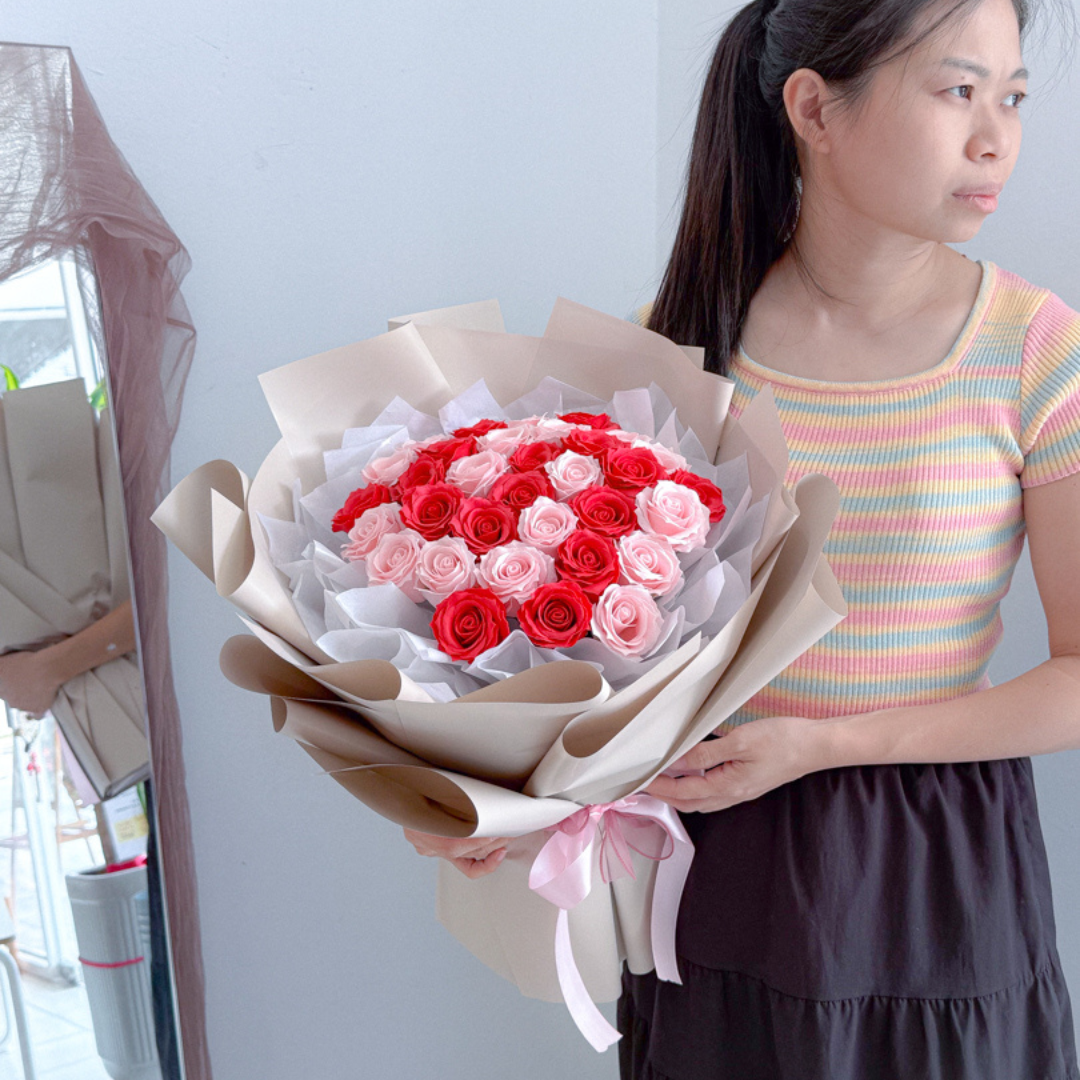 Soap Flower Bouquet | Moonlit Desire (33 Rose) - Menta
