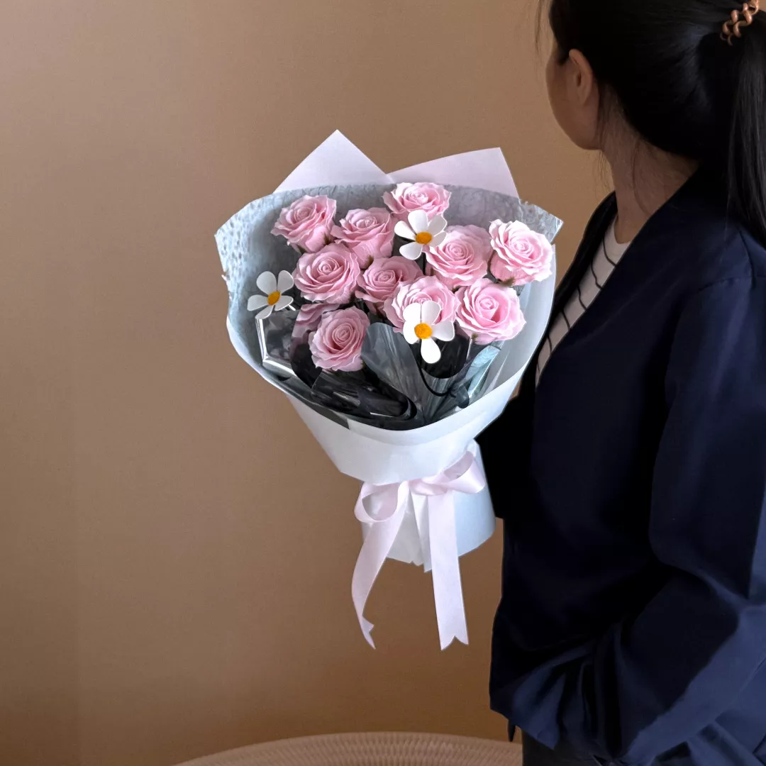 VD 26 | Soap Flower Bouquet | Quietly Yours 悄悄喜欢你 (Sakura Pink)