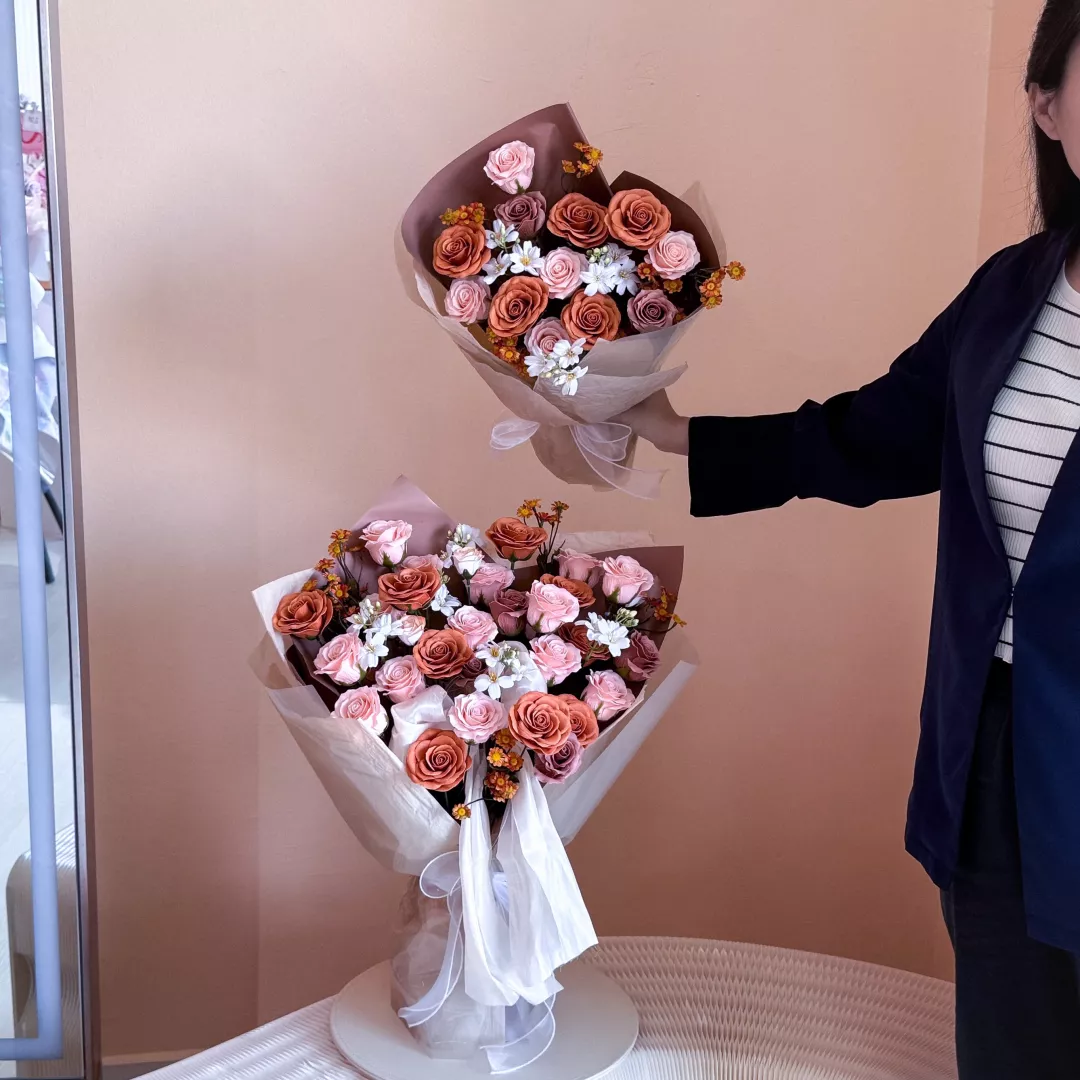 VD 26 | Soap Flower Bouquet Just Enough Love 刚刚好的爱 (Orange)