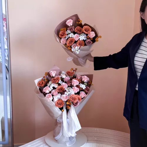 VD 26 | Soap Flower Bouquet Just Enough Love 刚刚好的爱 (Orange)