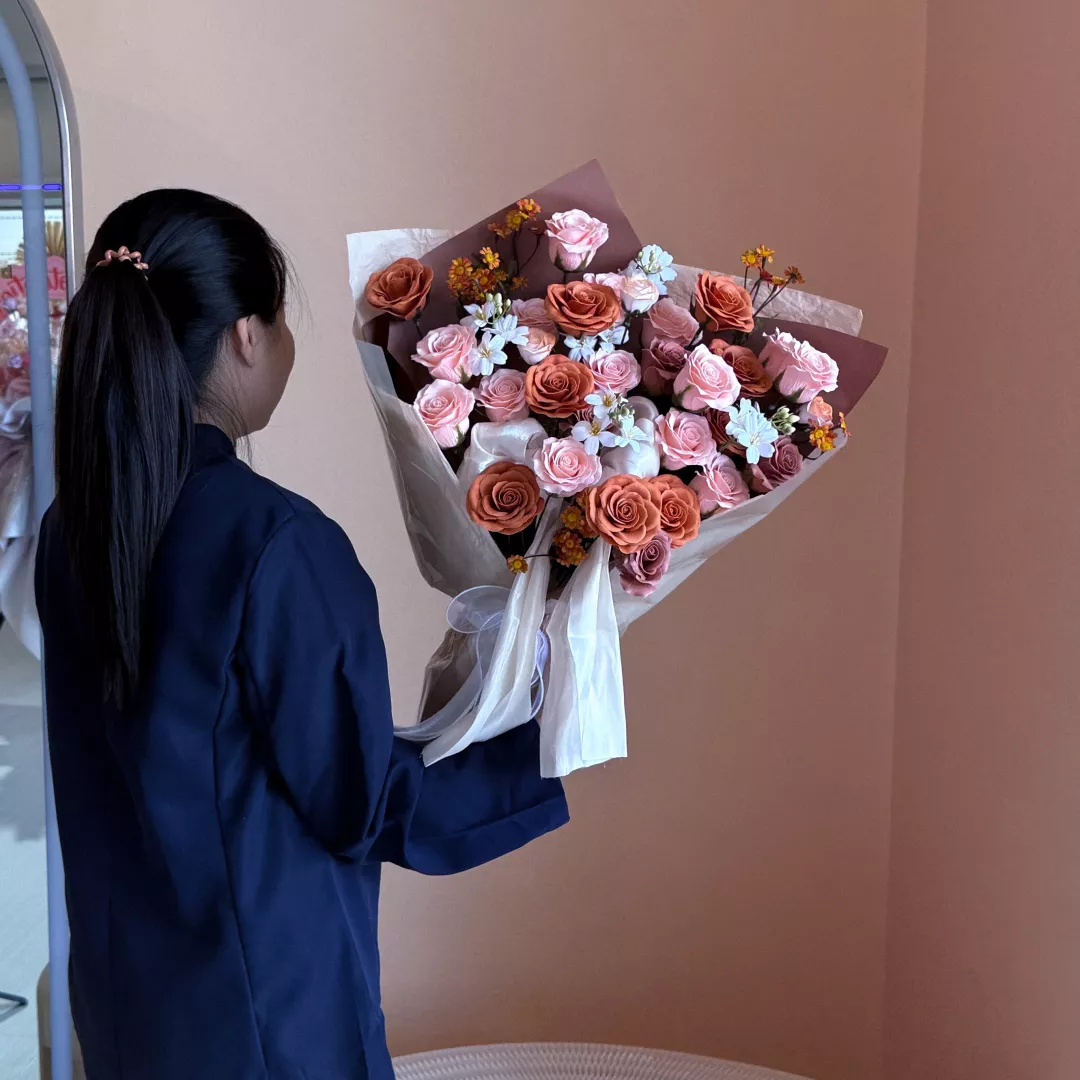 VD 26 | Soap Flower Bouquet Just Enough Love 刚刚好的爱 (Orange)