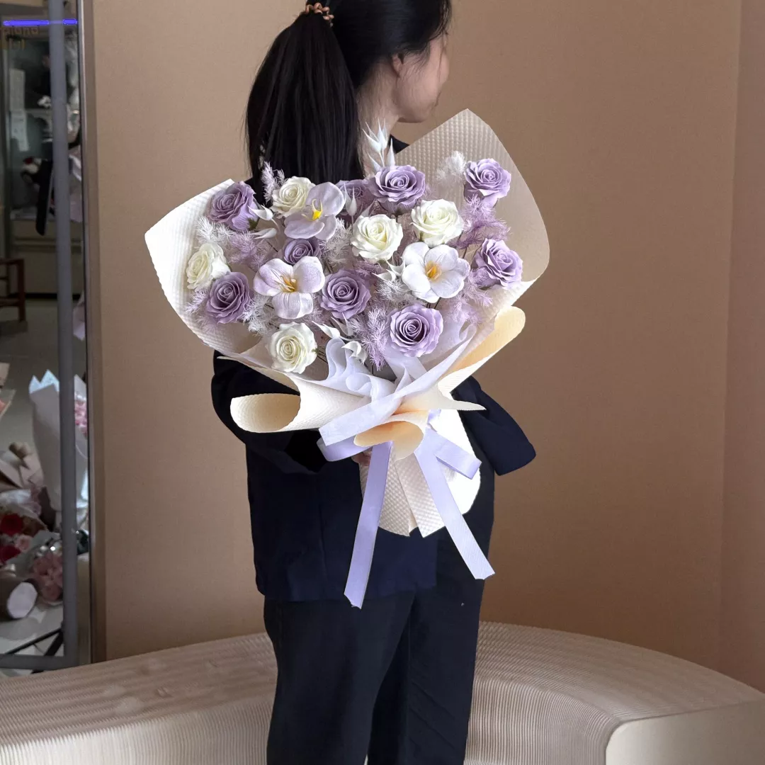 VD 26 | Soap Flower Bouquet | Bloom for You 为你盛开 (Dusty Purple)