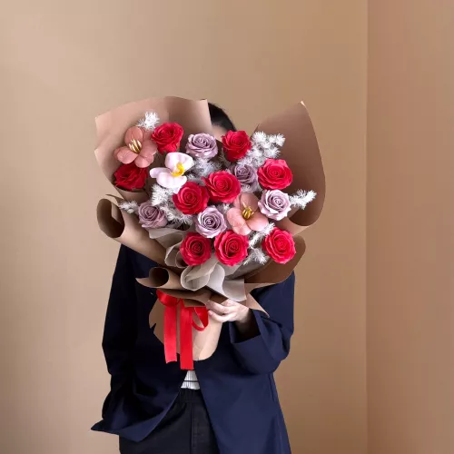 VD 26 | Soap Flower Bouquet | Bloom for You 为你盛开 (Red)