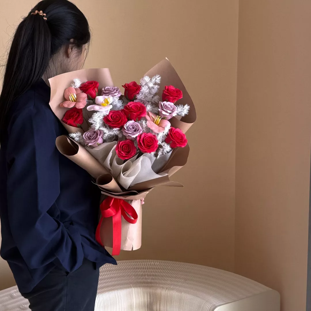 VD 26 | Soap Flower Bouquet | Bloom for You 为你盛开 (Red)