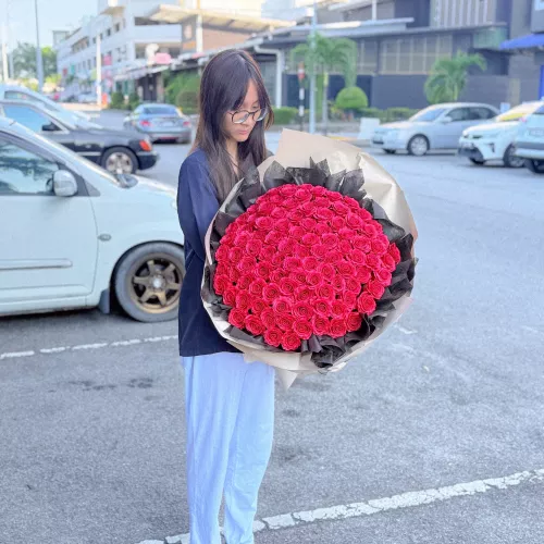 VD 26 | Fresh Flower Bouquet | Infinity in Red 挚红之恋 – 99 Roses