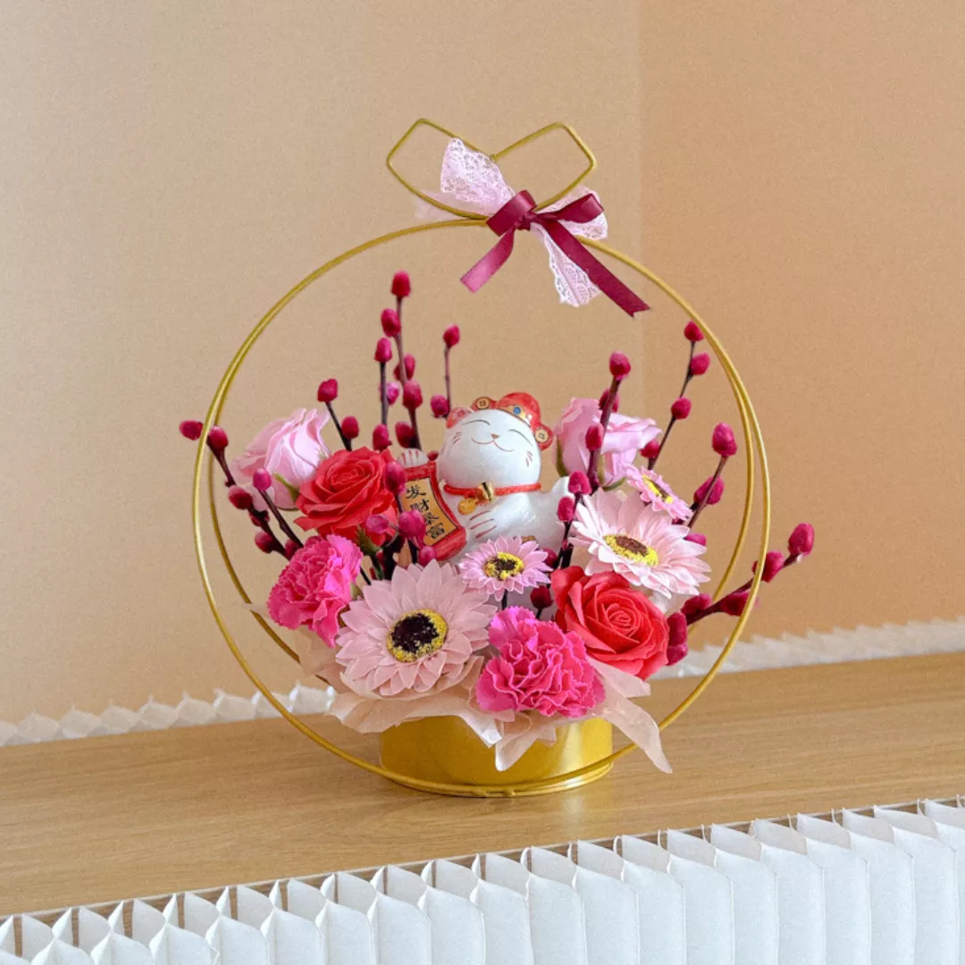 Congratulatory Soap Flower Box | Pinky Lucky Cat box