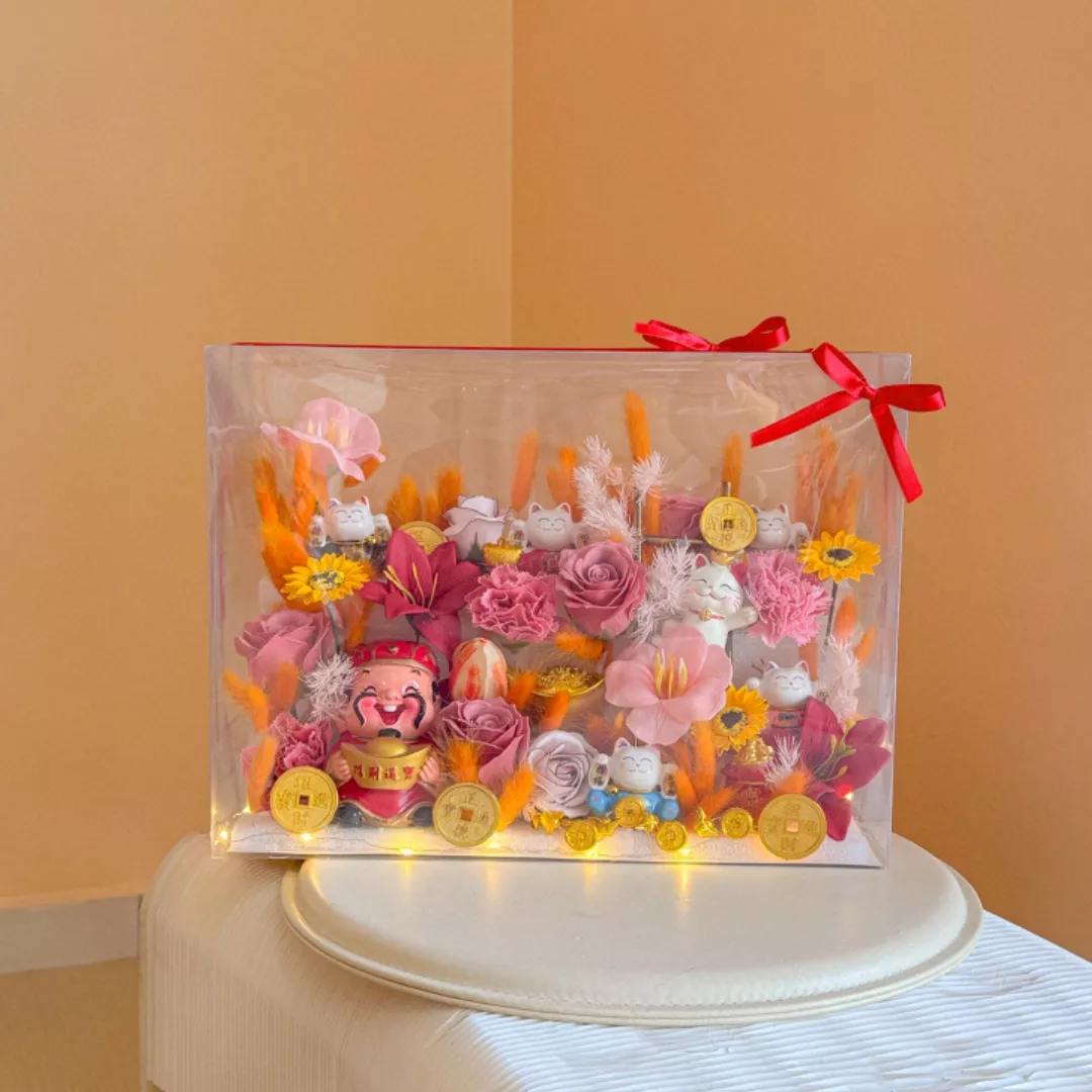 Congratulatory Soap Flower Box | Golden Fortune Garden