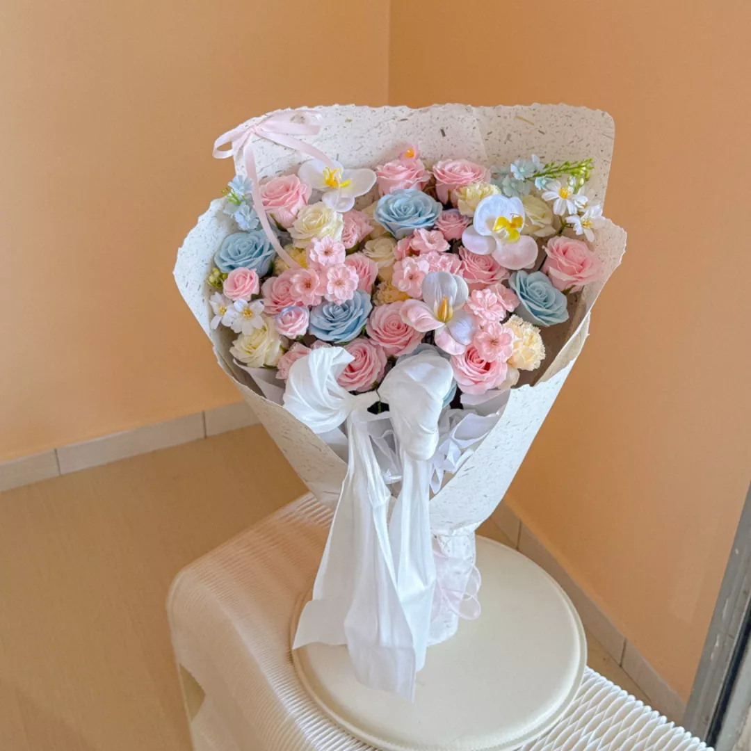 Soap Flower Bouquet | Sugar Cotton