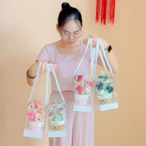 Soap Flower Basket | Little Garden (Random Color)