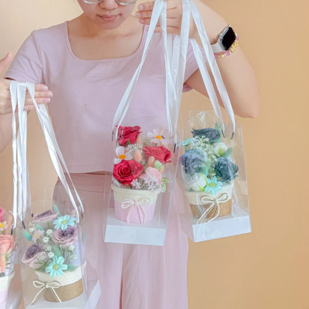 Soap Flower Basket | Little Garden (Random Color)