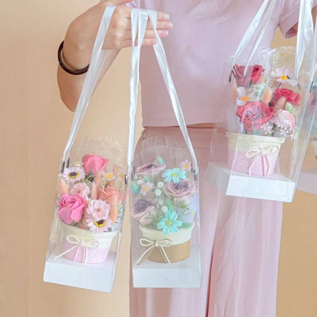 Soap Flower Basket | Little Garden (Random Color)
