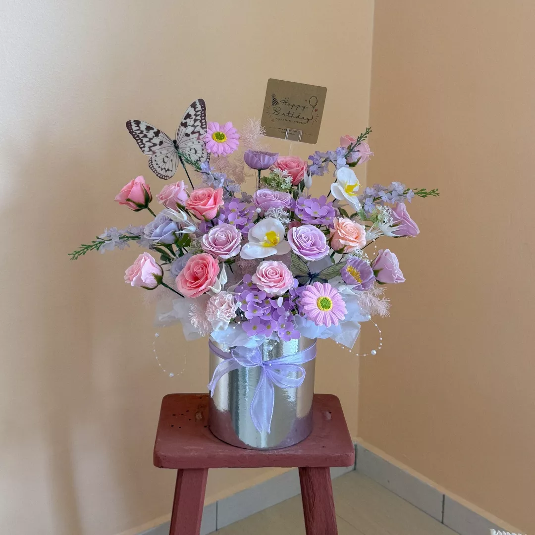 Soap Flower Box | Butterfly Garden