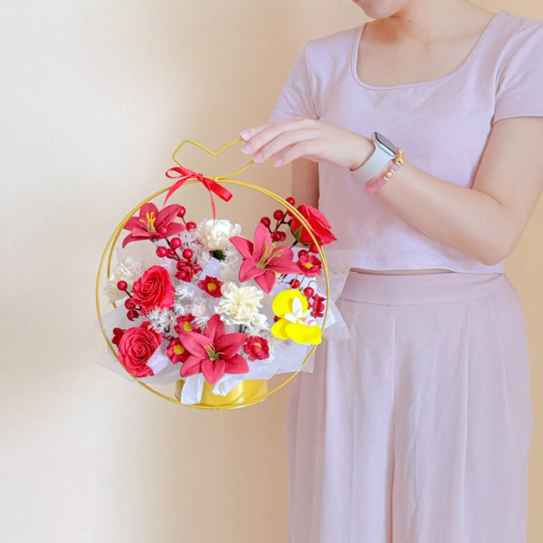 Soap Flower Box | Halo Ruby