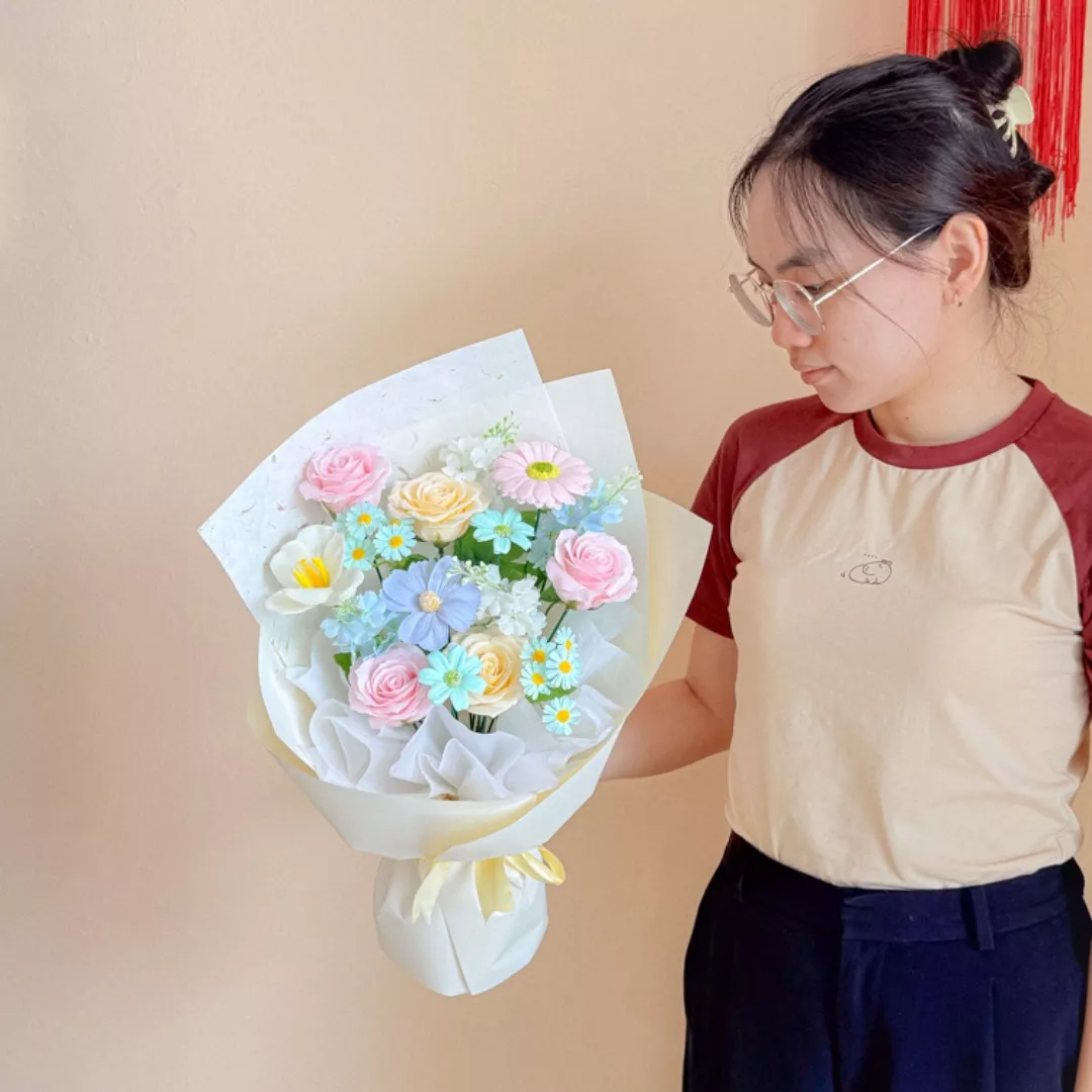 Soap Flower Bouquet | Soft Charm