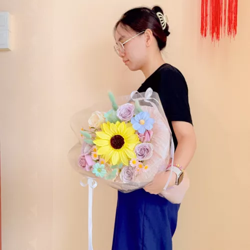 Soap Flower Bouquet | Dusky Grace