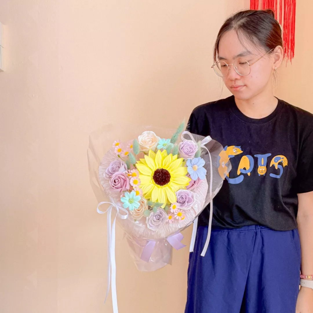 Soap Flower Bouquet | Dusky Grace