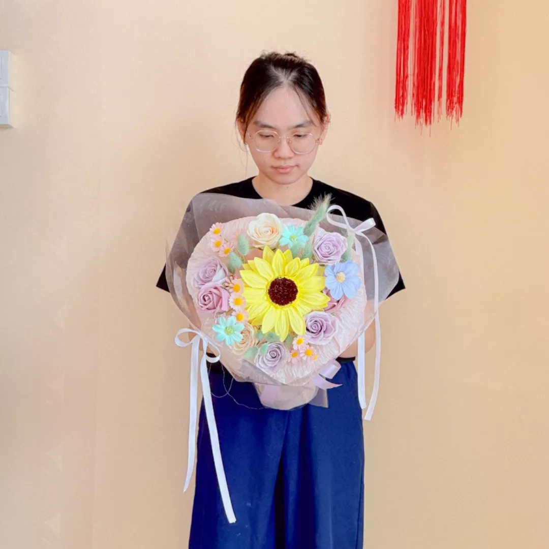 Soap Flower Bouquet | Dusky Grace