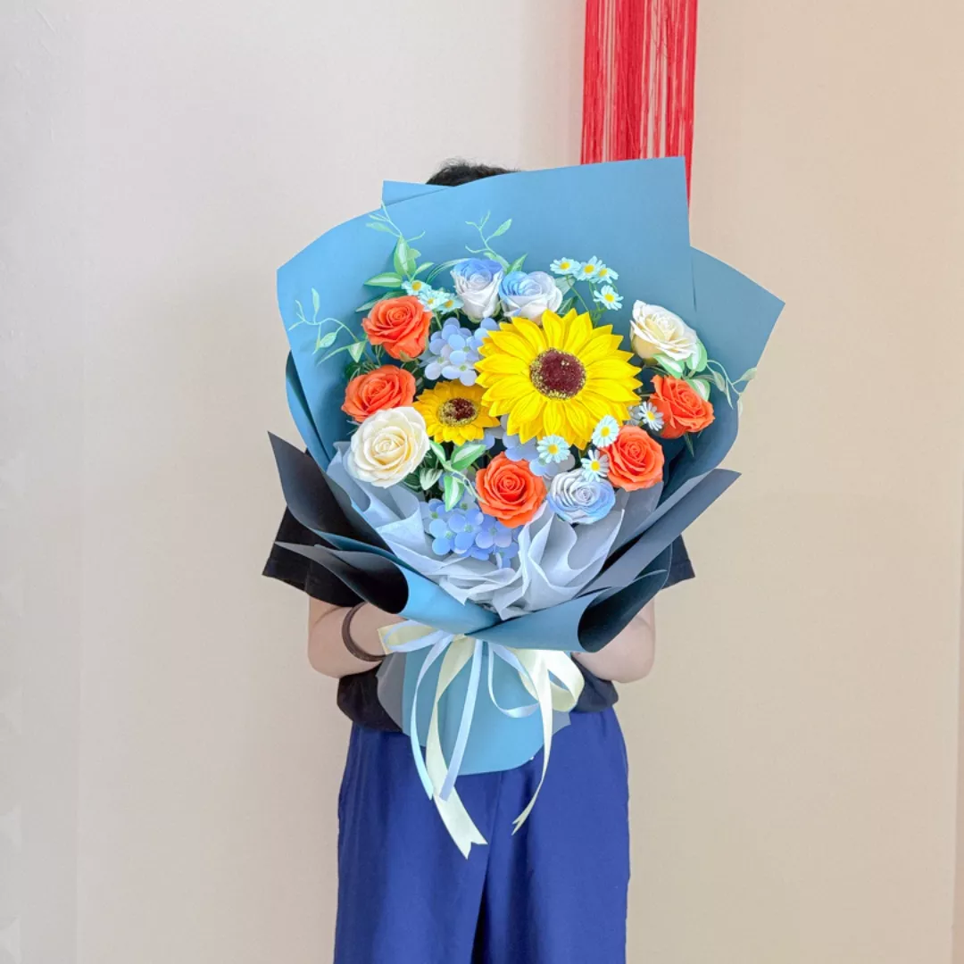 Soap Flower Bouquet | Royal Sunset