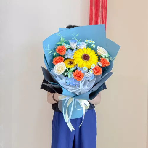 Soap Flower Bouquet | Royal Sunset