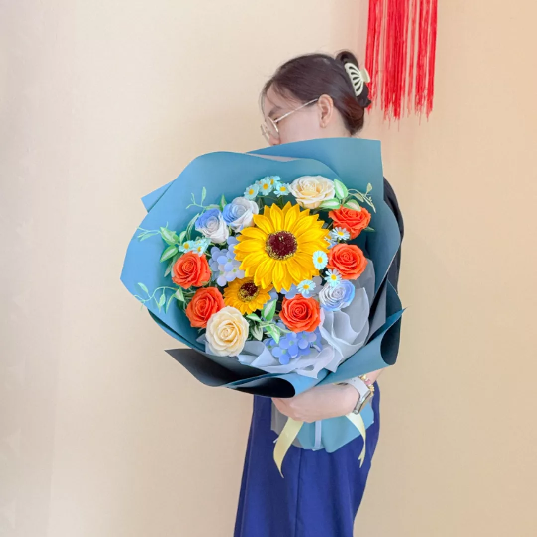 Soap Flower Bouquet | Royal Sunset