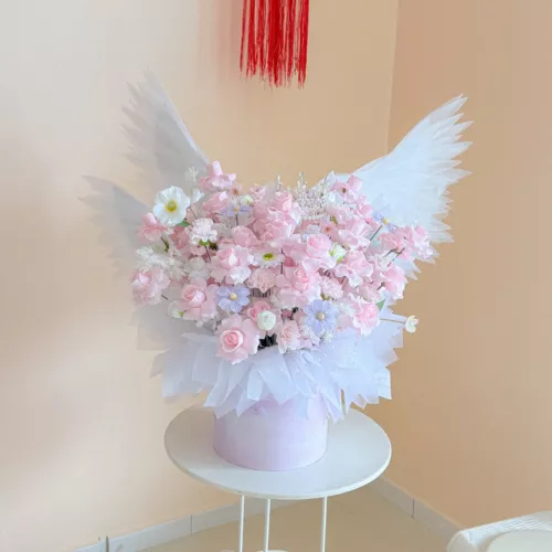 QiXi 26 | Soap Flower Bouquet | Crowned Pink Princess
