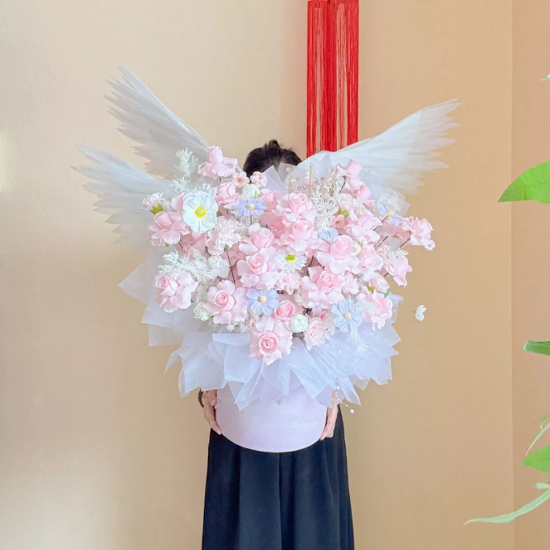 QiXi 26 | Soap Flower Bouquet | Crowned Pink Princess