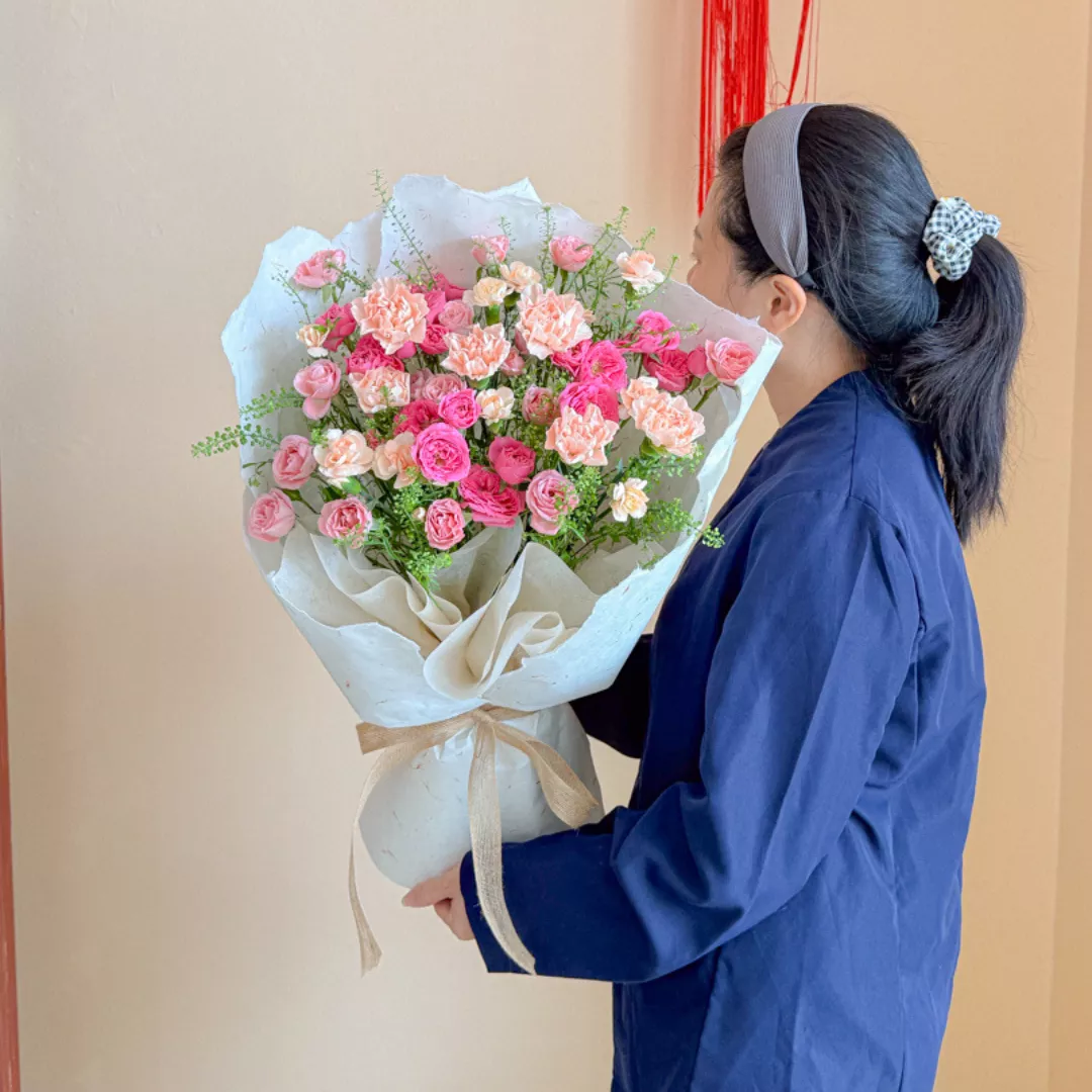 QiXi 26 | Fresh Flower Bouquet | Sweetest Pink
