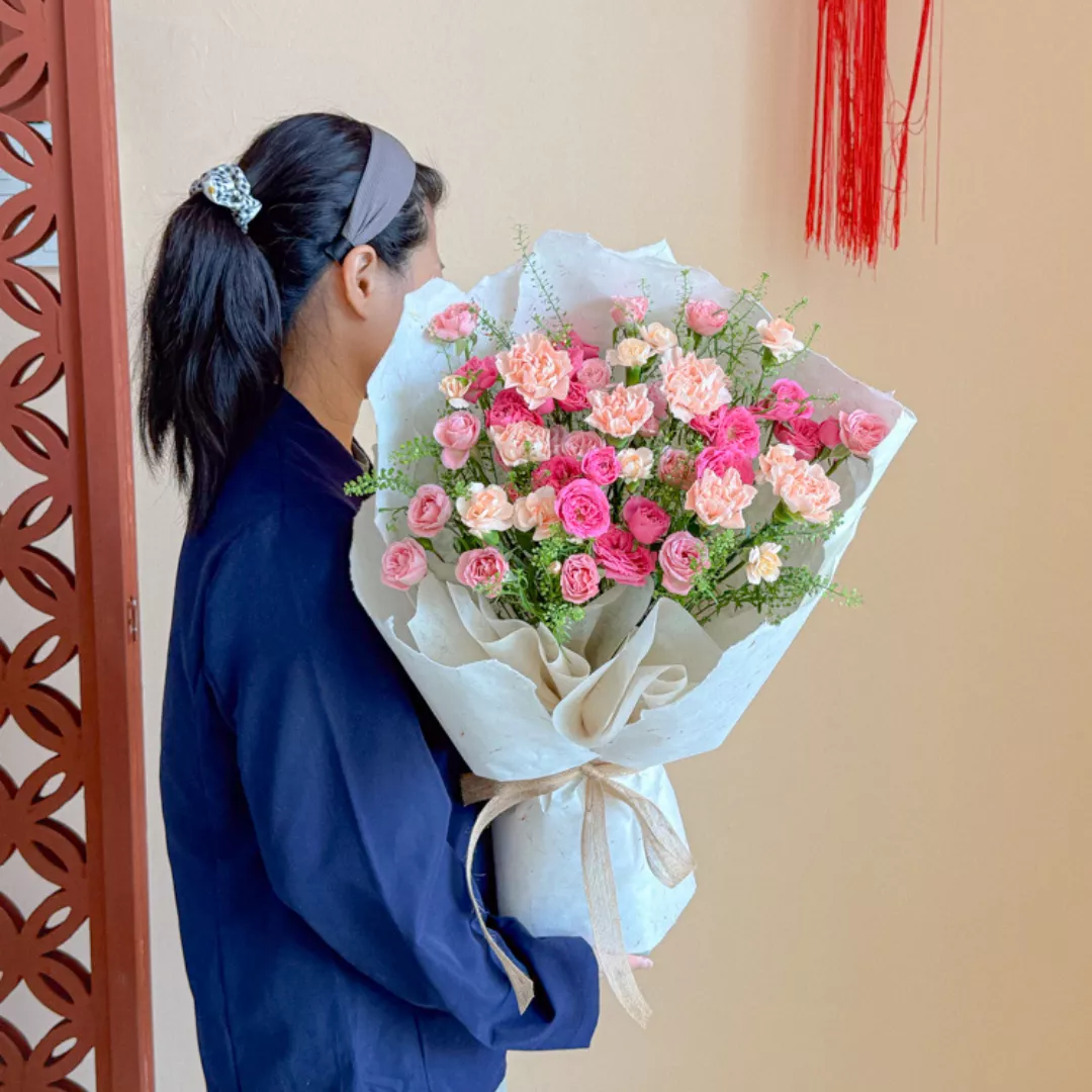 QiXi 26 | Fresh Flower Bouquet | Sweetest Pink
