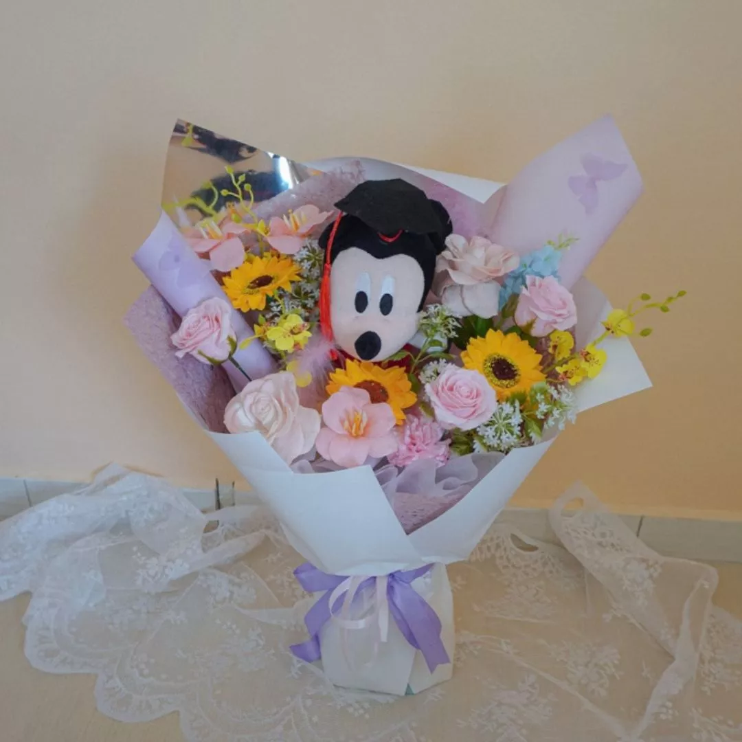 Soap Flower Bouquet | Pink Sunshine