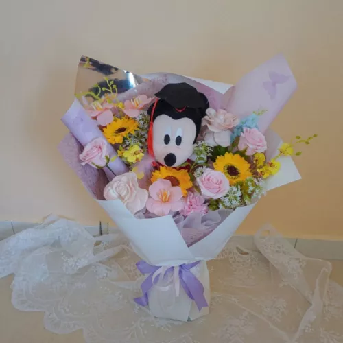Soap Flower Bouquet | Pink Sunshine