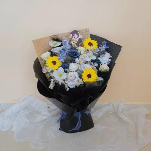 Soap Flower Bouquet | Blue Charm