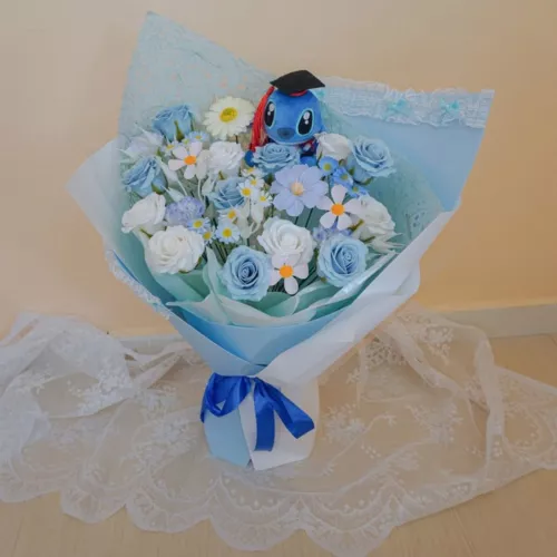 Soap Flower Bouquet | Blue Victory
