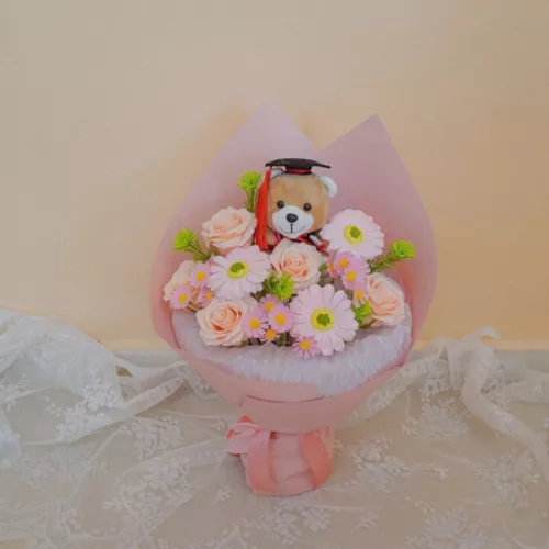 Soap Flower Bouquet | Pink Success
