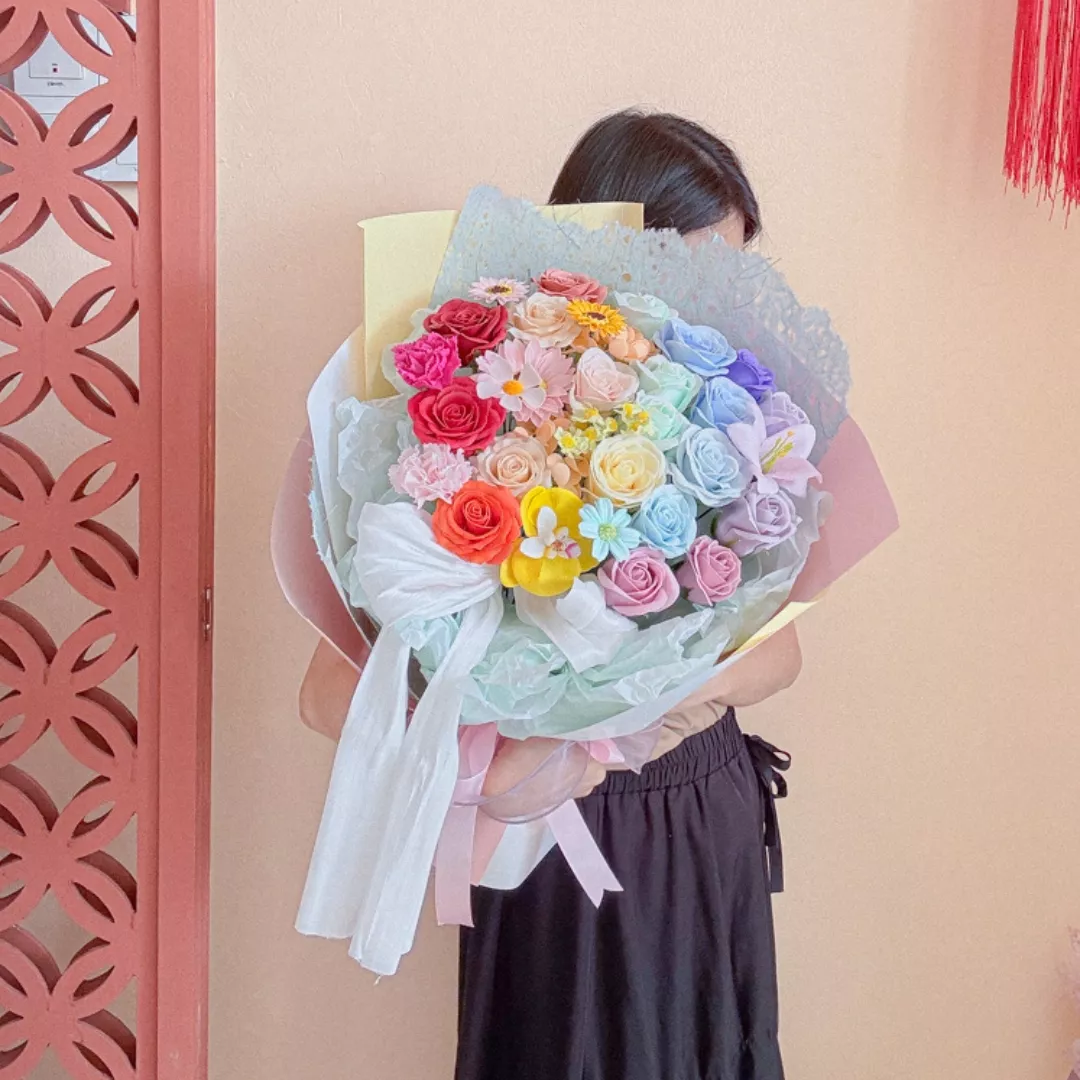 Soap Flower Bouquet | Colourful Love
