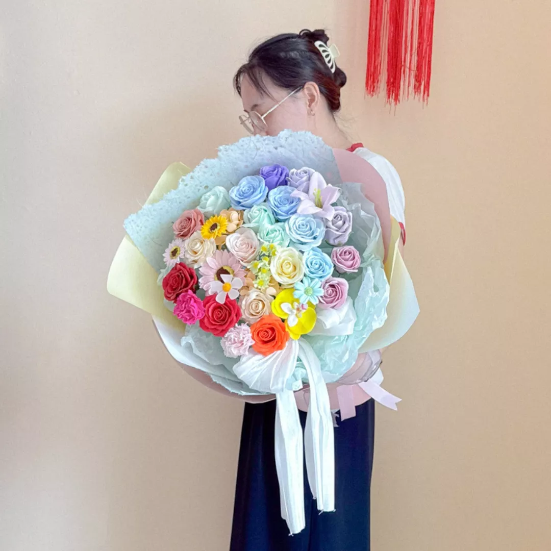 Soap Flower Bouquet | Colourful Love