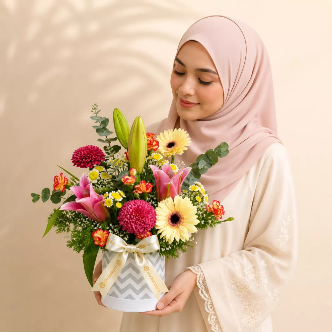 Nurhampers Happy Hues Flower Box