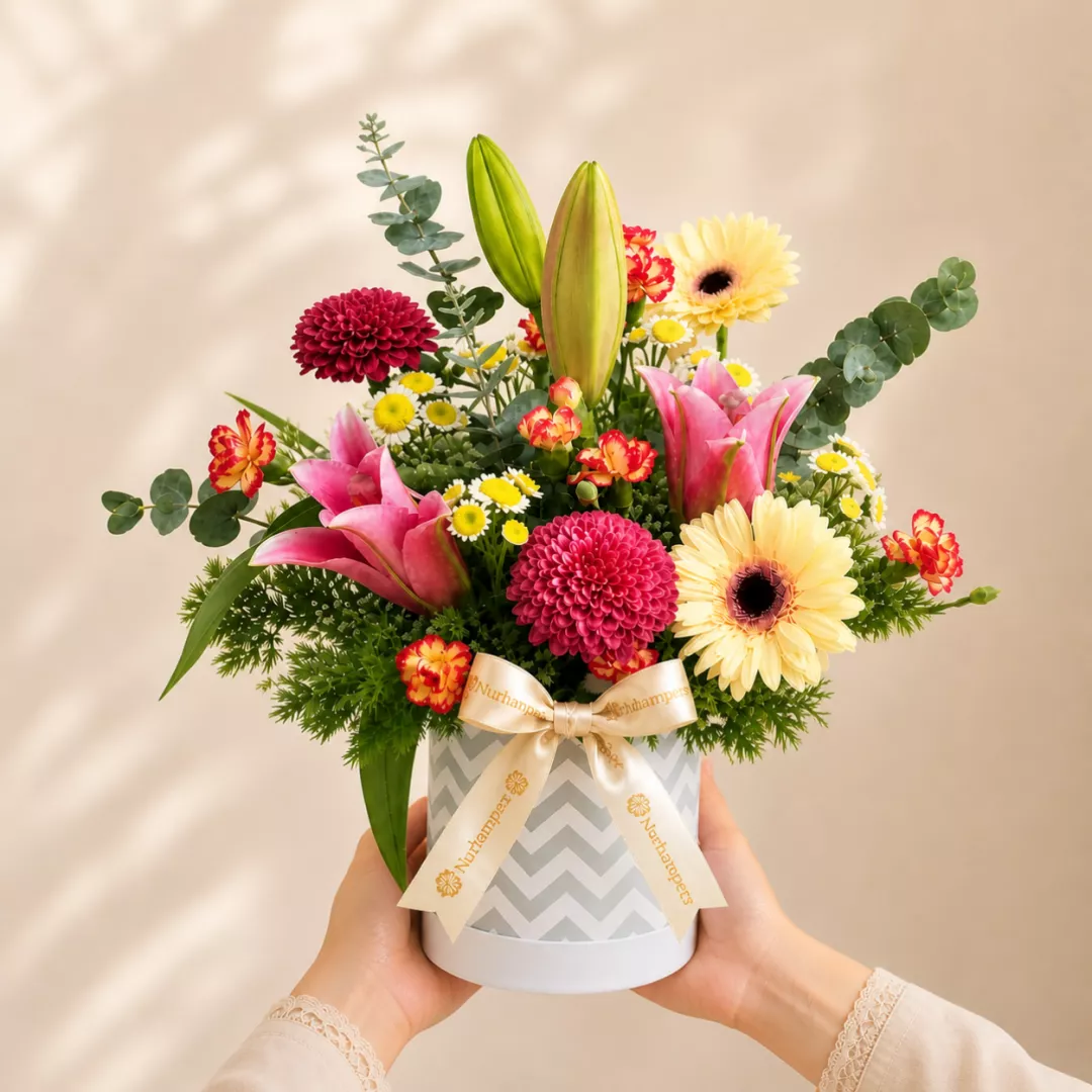 Nurhampers Happy Hues Flower Box