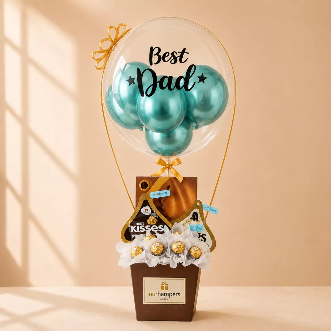 Father's Day Nurhampers Best Dad Hot Air Balloon Gift Box (Klang Valley Delivery Only)