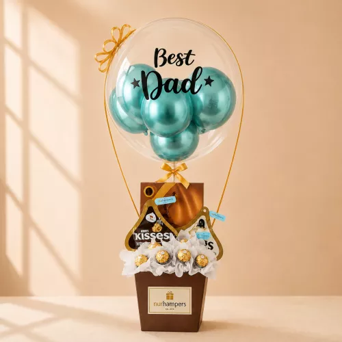 Father's Day Nurhampers Best Dad Hot Air Balloon Gift Box (Klang Valley Delivery Only)
