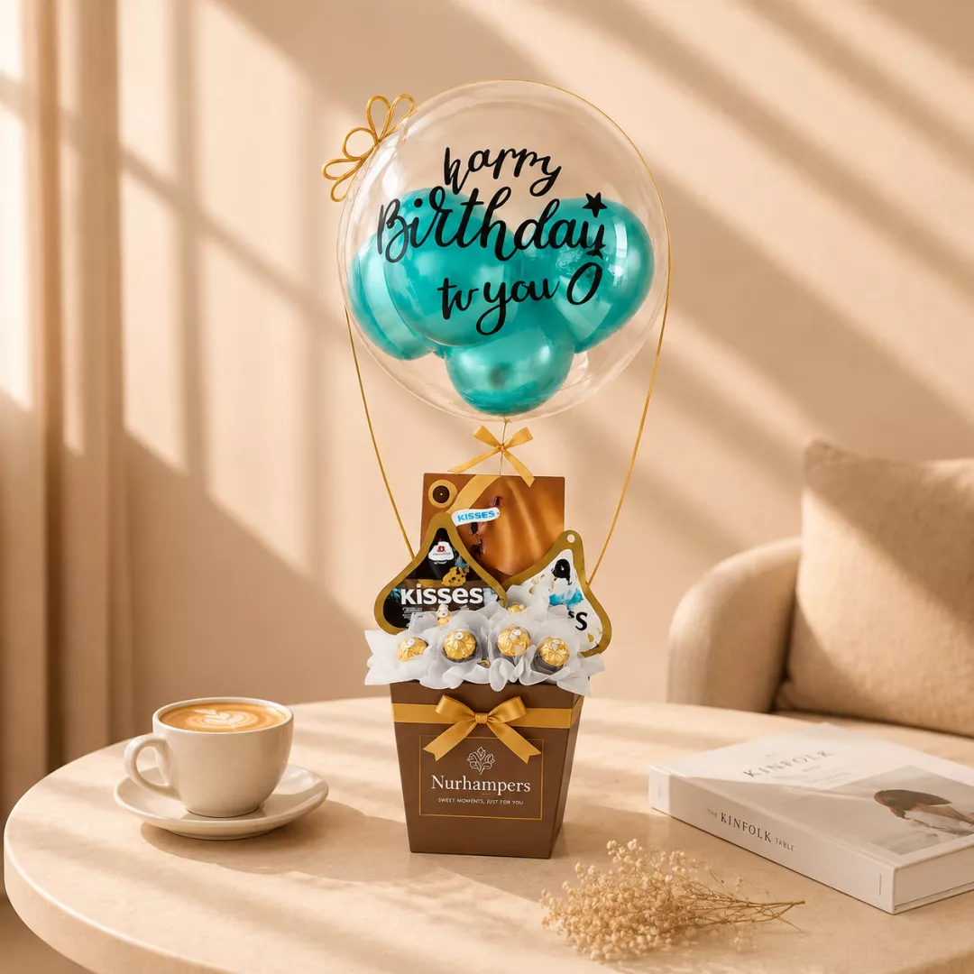 Father's Day Nurhampers Best Dad Hot Air Balloon Gift Box (Klang Valley Delivery Only)