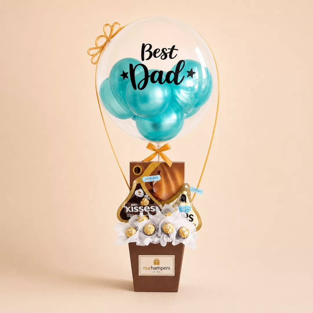 Father's Day Nurhampers Best Dad Hot Air Balloon Gift Box (Klang Valley Delivery Only)