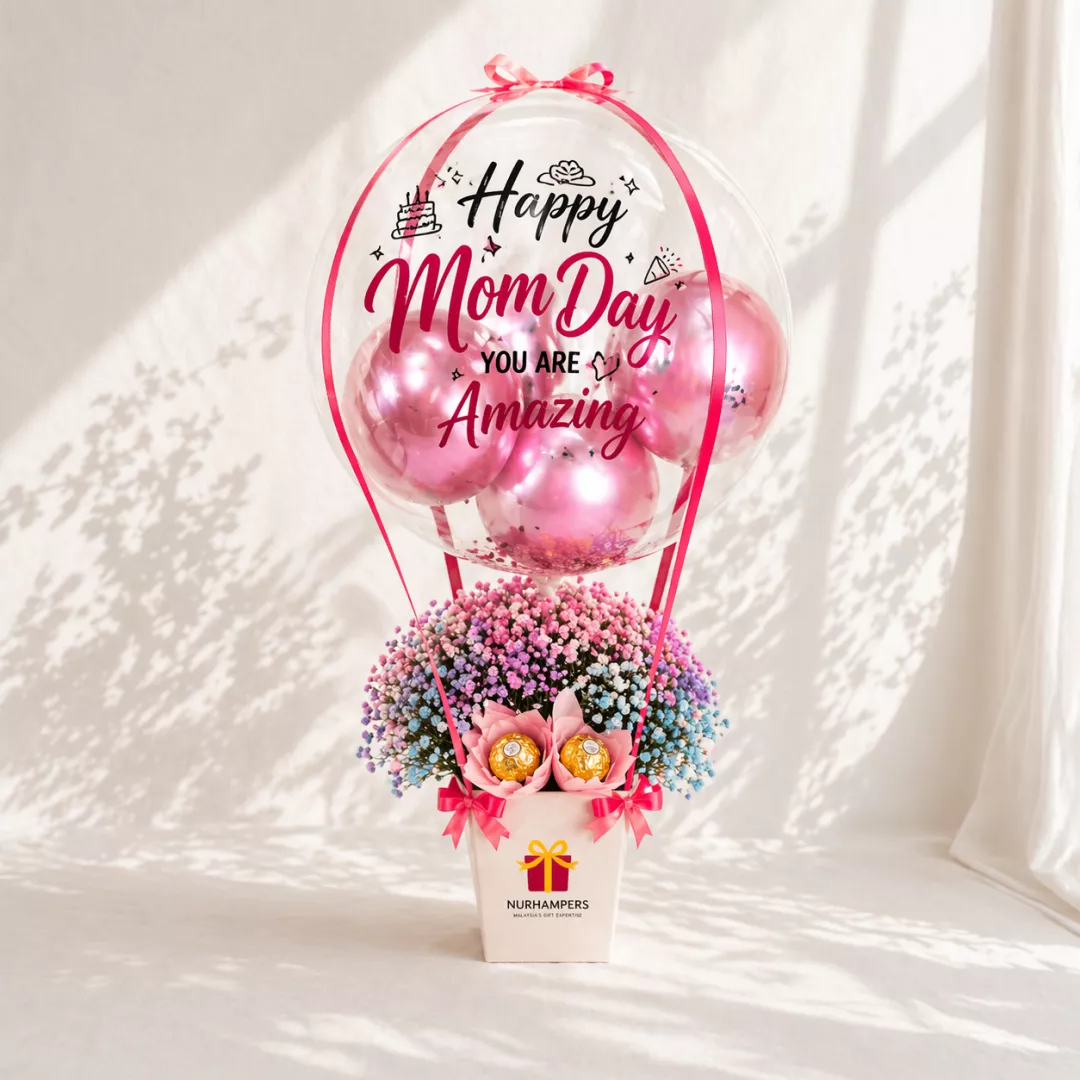 Nurhampers Blush Princess Balloon Gift