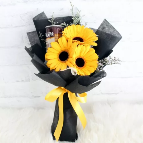 Sunny Brew Flower Bouquet